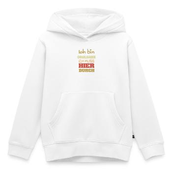 Cadeau pour les facteurs d’orgues - Sweat Premium à capuche enfant bio - blanc - Devant - AI Model Kid Female (0cm)