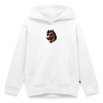 Stud with sunglasses vector swag - Kids Premium Organic Hoodie - white - Front - AI Model Kid Female (0cm)
