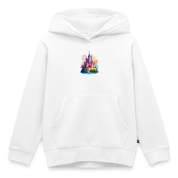 Farbenfrohes Schloss - Kinder Premium Organic Hoodie - Weiß - Vorne - AI Model Kid Female (0cm)