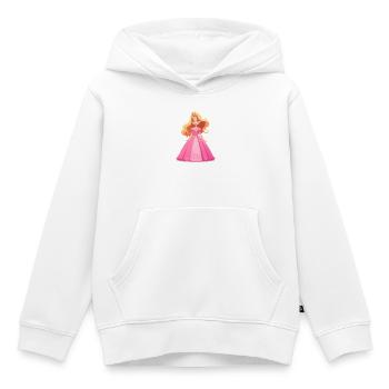 Prinzessin in einem rosa Kleid - Kinder Premium Organic Hoodie - Weiß - Vorne - AI Model Kid Female (0cm)
