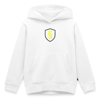 Paragraph Shield Law - Kids Premium Organic Hoodie - white - Front - AI Model Kid Female (0cm)