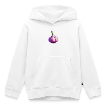 Ail - Sweat Premium à capuche enfant bio - blanc - Devant - AI Model Kid Female (0cm)