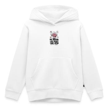 Brain Chef: Too Many Tabs Open - Kids Premium Organic Hoodie - white - Front - AI Model Kid Female (0cm)