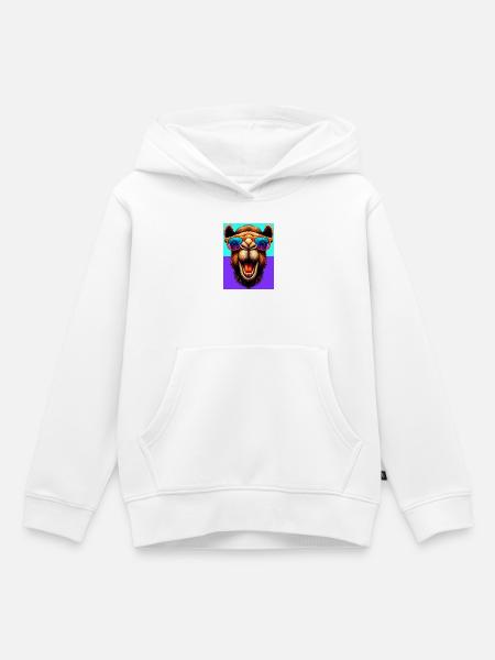 Kamel - Kinder Premium Organic Hoodie - Weiß