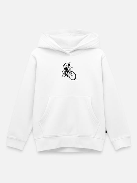 bike hipster - Kids Premium Organic Hoodie - white