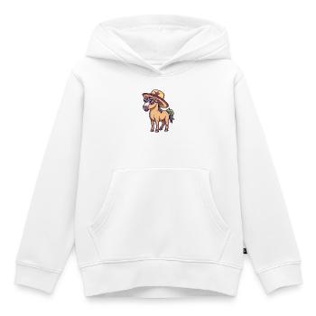 Pferd Lustig Sombrero - Kinder Premium Organic Hoodie - Weiß - Vorne - AI Model Kid Female (0cm)