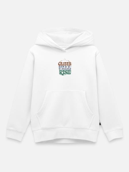 Dawn Mountain und Laub - Kinder Premium Organic Hoodie - Weiß