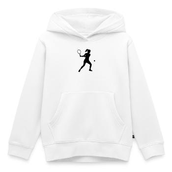 Tennis Spielerin - Kinder Premium Organic Hoodie - Weiß - Vorne - AI Model Kid Female (0cm)