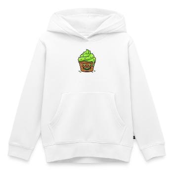 Grusel Cupcake Grün - Kinder Premium Organic Hoodie - Weiß - Vorne - AI Model Kid Female (0cm)