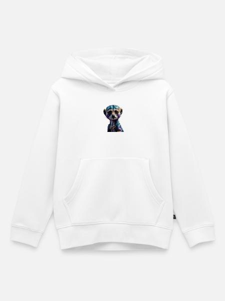 Buntes Erdmännchen Wasserfarben-Illustration - Kinder Premium Organic Hoodie - Weiß