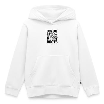 Cowboyhüte und matschige Stiefel - Kinder Premium Organic Hoodie - Weiß - Vorne - AI Model Kid Female (0cm)
