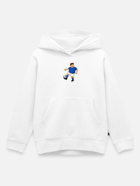 Fußballer in Aktion - Kinder Premium Organic Hoodie - Weiß