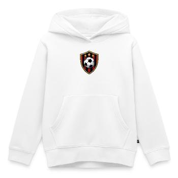 Black Red Shield Football Star - Kids Premium Organic Hoodie - white - Front - AI Model Kid Female (0cm)