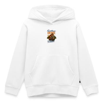 Parfois, le foyer est une personne sincère romantique - Sweat Premium à capuche enfant bio - blanc - Devant - AI Model Kid Female (0cm)