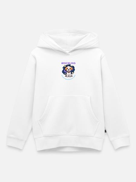 Mischling Design 3 - Kinder Premium Organic Hoodie - Weiß