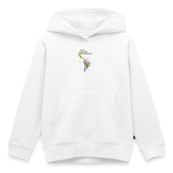 Soy Latino Americano Map - Kids Premium Organic Hoodie - white - Front - AI Model Kid Female (0cm)