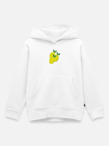Zitrus trio - Kinder Premium Organic Hoodie - Weiß