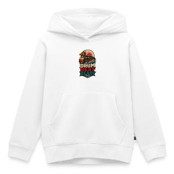 BATTEMENT DE BATTERIE PRÊT - Sweat Premium à capuche enfant bio - blanc - Devant - AI Model Kid Female (0cm)