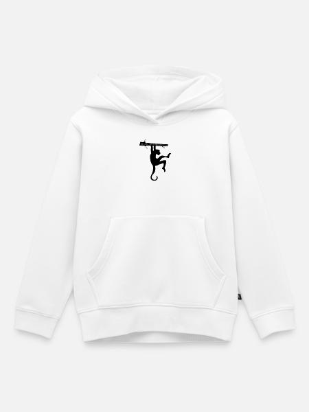 Affe - Kinder Premium Organic Hoodie - Weiß