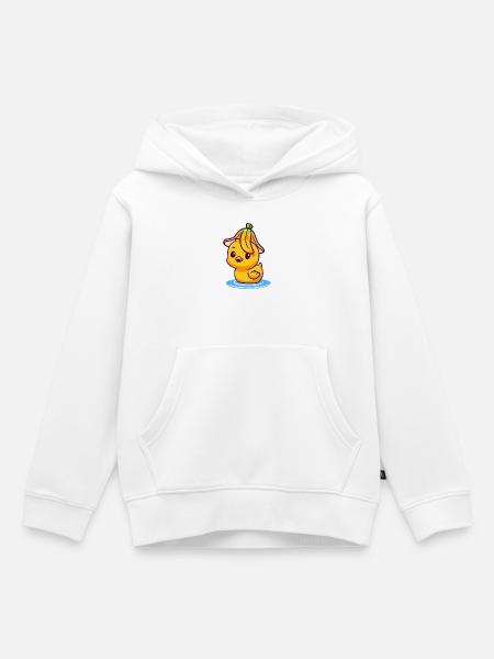 Sonnenbeschienener Entlein-Splash - Kinder Premium Organic Hoodie - Weiß