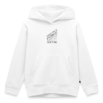 La perspective, c’est tout ce qui est motivant et géométrique - Sweat Premium à capuche enfant bio - blanc - Devant - AI Model Kid Female (0cm)