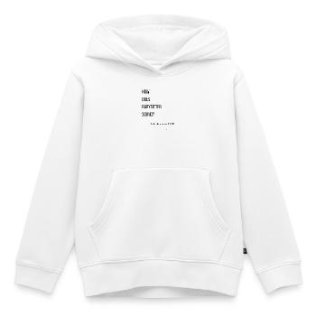 Que pensez-vous de baby-sitter ? - Sweat Premium à capuche enfant bio - blanc - Devant - AI Model Kid Female (0cm)
