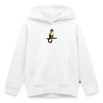 Totenkopfäffchen - Kinder Premium Organic Hoodie - Weiß - Vorne - AI Model Kid Female (0cm)