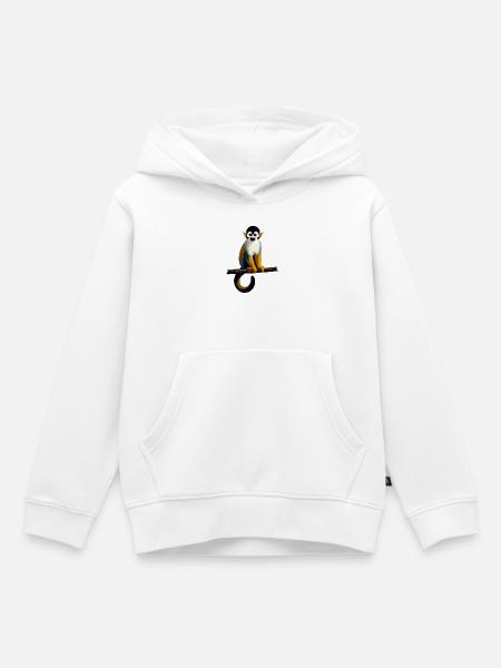 Totenkopfäffchen - Kinder Premium Organic Hoodie - Weiß