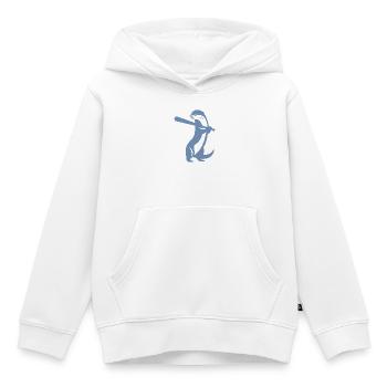 Otter Baseball Silhouette - Sweat Premium à capuche enfant bio - blanc - Devant - AI Model Kid Female (0cm)
