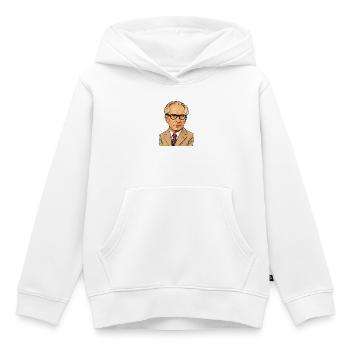 Erich Honecker Karikatur (freigestellt) - Kinder Premium Organic Hoodie - Weiß - Vorne - AI Model Kid Female (0cm)