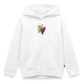 Aquarellweintrauben Cluster - Kinder Premium Organic Hoodie - Weiß - Vorne - AI Model Kid Female (0cm)