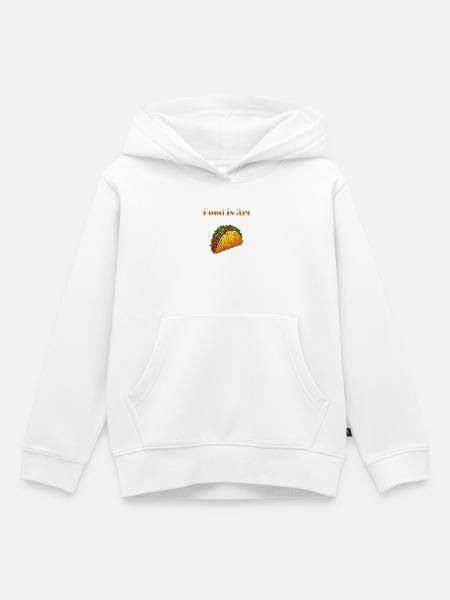 Food Is Art ... Taco - Kinder Premium Organic Hoodie - Weiß