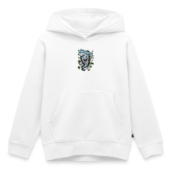 Kleiner Wirbelwind Lachender Tornado - Kinder Premium Organic Hoodie - Weiß - Vorne - AI Model Kid Female (0cm)