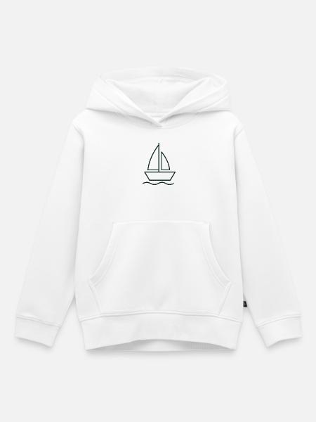 Segelboot — Segler - Kinder Premium Organic Hoodie - Weiß