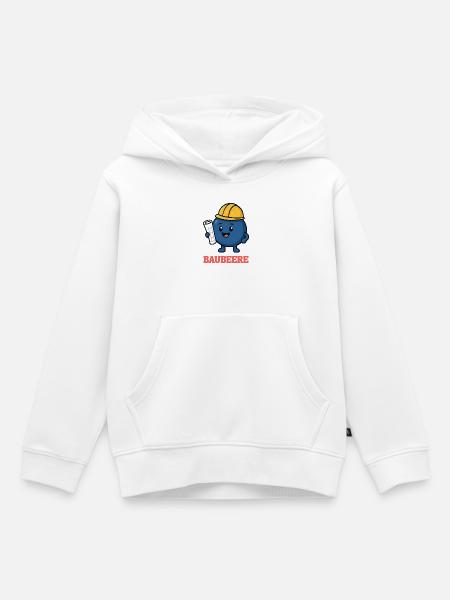 BAUBEERE - Kinder Premium Organic Hoodie - Weiß