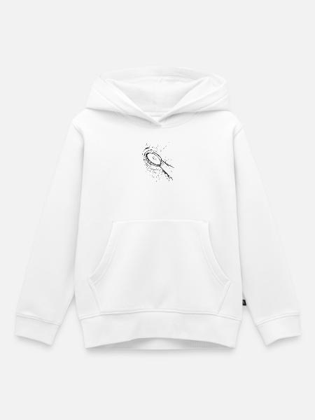 Diskus werfen - Kinder Premium Organic Hoodie - Weiß