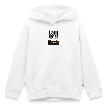 Laut Gegen Nazis – Statement  - Kinder Premium Organic Hoodie - Weiß - Vorne - AI Model Kid Female (0cm)