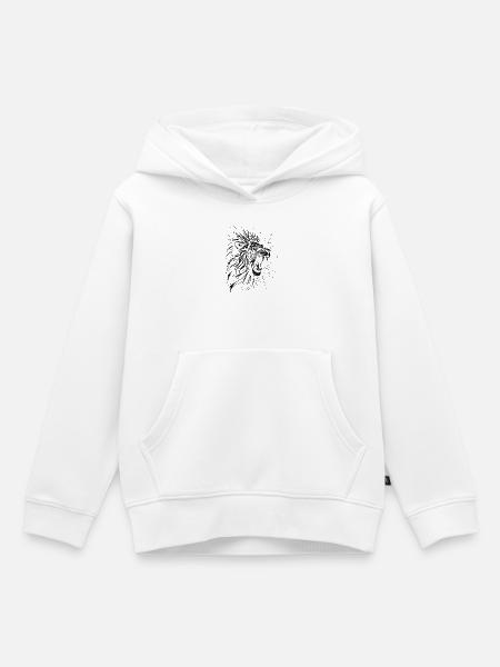 Löwe - Kinder Premium Organic Hoodie - Weiß