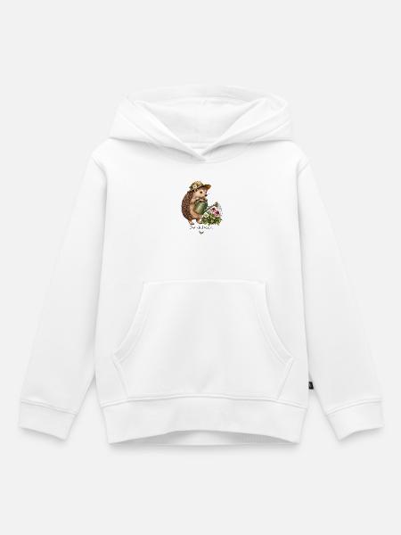 Garten Igel – Das wird schon - Kinder Premium Organic Hoodie - Weiß