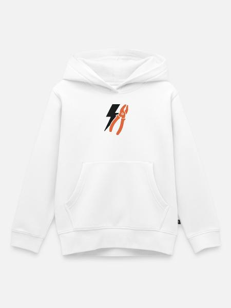 Elektriker Icon Emblem. – Motiv – Geschenkidee. - Kinder Premium Organic Hoodie - Weiß
