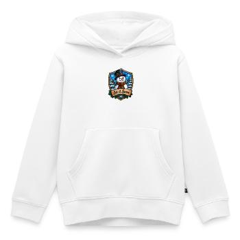 Let it Snow Schneemann Shield - Kinder Premium Organic Hoodie - Weiß - Vorne - AI Model Kid Female (0cm)