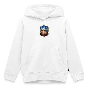 Winterzauberwald Chalet Schild - Kinder Premium Organic Hoodie - Weiß - Vorne - AI Model Kid Female (0cm)