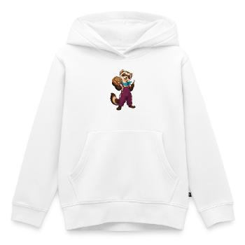 Pfotenwerkstatt Blütenholz - Kinder Premium Organic Hoodie - Weiß - Vorne - AI Model Kid Female (0cm)