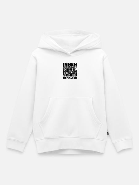Innensechskantschlüssel - Kinder Premium Organic Hoodie - Weiß