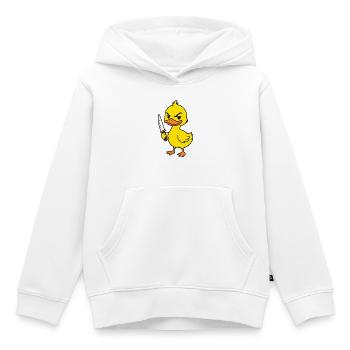 Baby Ente Messer - Kinder Premium Organic Hoodie - Weiß - Vorne - AI Model Kid Female (0cm)