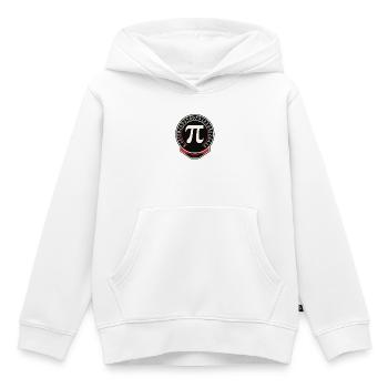 Pi Symbol Badge Ziffernring - Kinder Premium Organic Hoodie - Weiß - Vorne - AI Model Kid Female (0cm)
