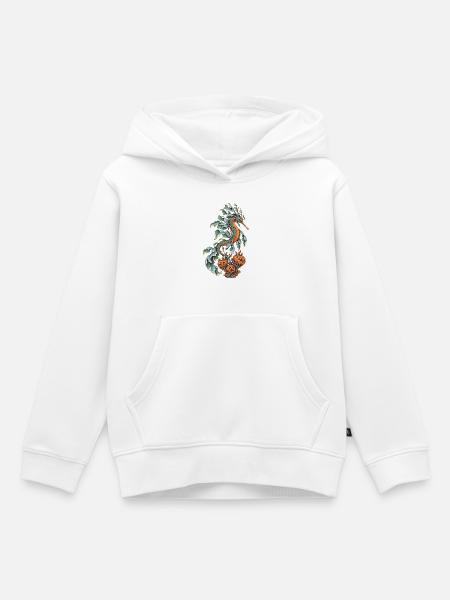 Fetzenfisch an der Geisterkoralle - Kinder Premium Organic Hoodie - Weiß
