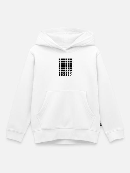 Geometrische Quadrate-Muster - Kinder Premium Organic Hoodie - Weiß