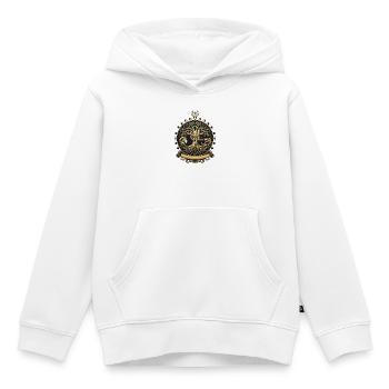 Goldener Lebensbaum, Löwe-, T-Rex- und Mondphasen - Kinder Premium Organic Hoodie - Weiß - Vorne - AI Model Kid Female (0cm)