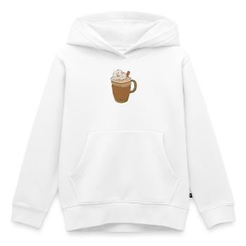 Herbst-Schlagsahne-Kaffee Kürbis-Gewürz-Latte - Kinder Premium Organic Hoodie - Weiß - Vorne - AI Model Kid Female (0cm)